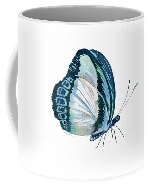 Danis Danis Butterfly Coffee Mug featuring the painting 101 Perched Danis Danis Butterfly by Amy Kirkpatrick