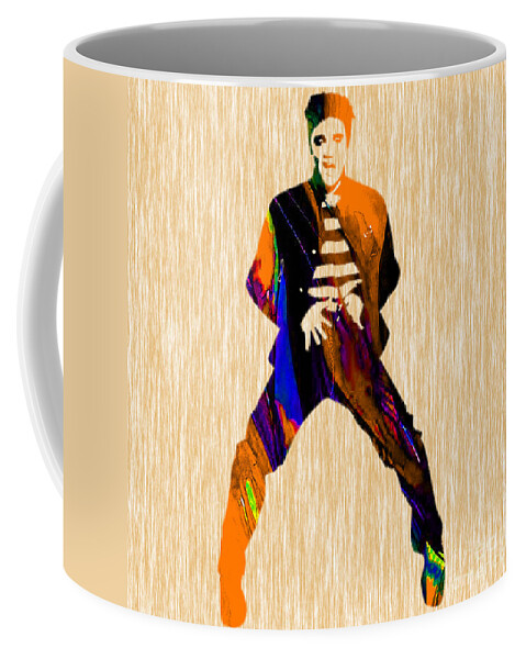 Elvis Art Coffee Mug featuring the mixed media Elvis Presley #4 by Marvin Blaine