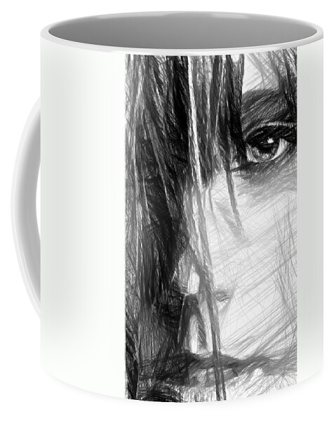 Art Coffee Mug featuring the digital art Facial Expressions #12 by Rafael Salazar