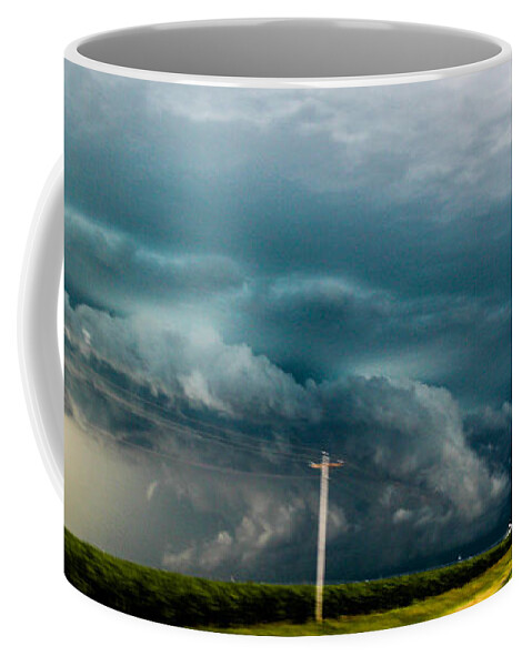 South Central Nebraska Coffee Mug featuring the photograph Industrial Light and Nebraska Thunderstorm Magic #9 by NebraskaSC