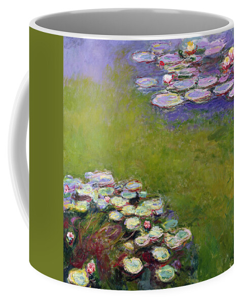  Monet Coffee Mug featuring the painting Waterlilies by Claude Monet