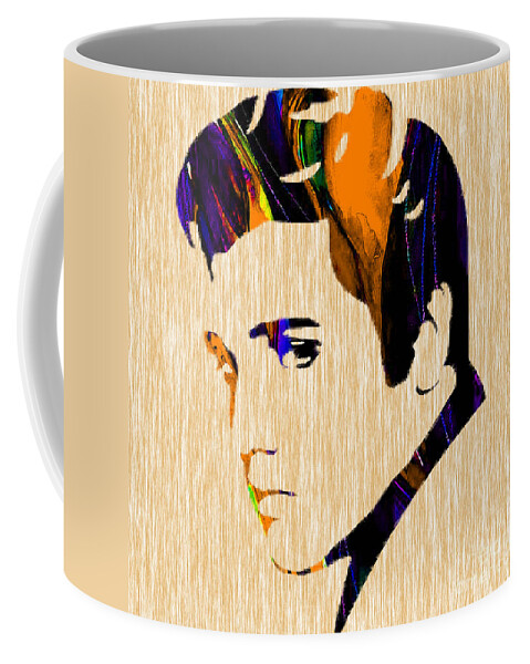 Elvis Art Coffee Mug featuring the mixed media Elvis #14 by Marvin Blaine