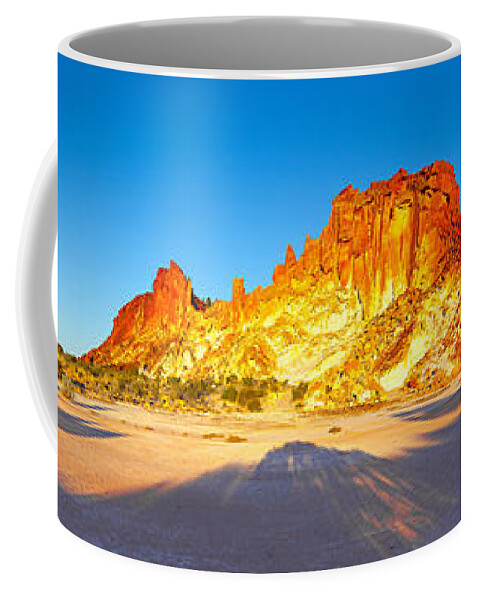 Rainbow Valley Outback Landscape Central Australia Australian Northern Territory Panorama Panoramic Clay Pan Dry Arid Coffee Mug featuring the photograph Rainbow Valley #15 by Bill Robinson