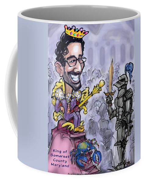 Caricature Coffee Mug featuring the digital art PioneerGreen #16 by Kevin Middleton