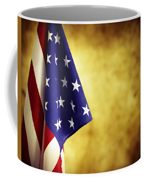 Government Coffee Mug featuring the photograph American flag No.236 by Les Cunliffe