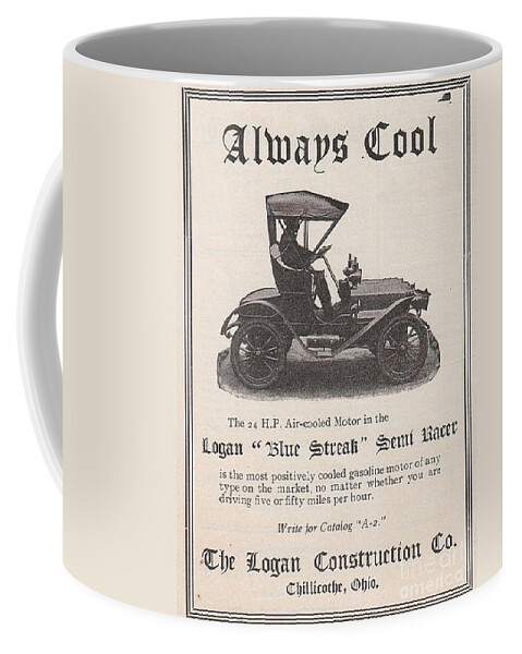 Logan Coffee Mug featuring the photograph 1905 Logan Automobile Poster by Charles Robinson