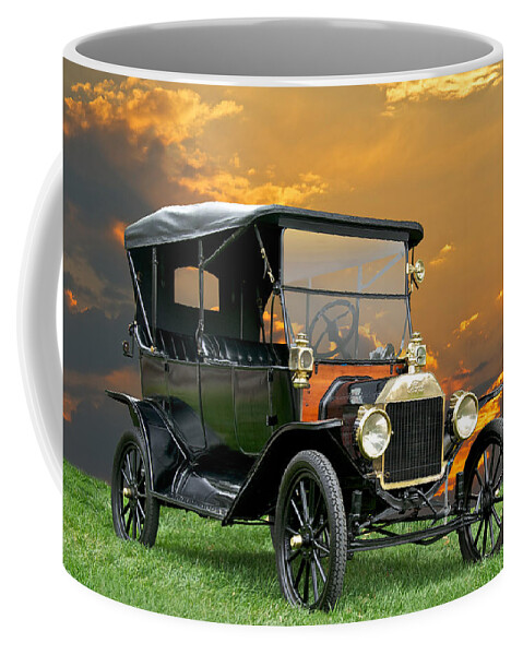 American Coffee Mug featuring the photograph 1914 Ford Model T Touring Car by Dave Koontz