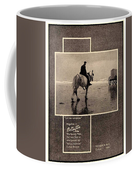 1918 Coffee Mug featuring the digital art 1918 - Wellington Photographic Company Advertisement by John Madison