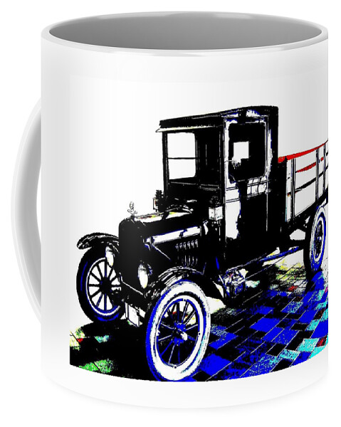 1926 Ford Model T Stakebed Coffee Mug featuring the digital art 1926 Ford Model T Stakebed by Will Borden