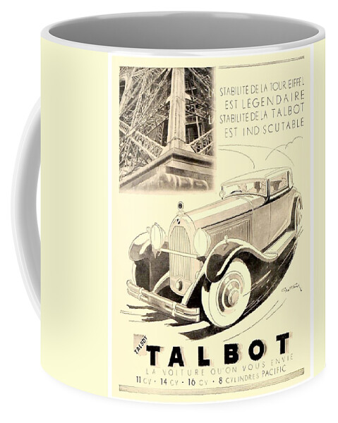 1931 - Talbot French Automobile Advertisement Coffee Mug by John Madison -  Fine Art America