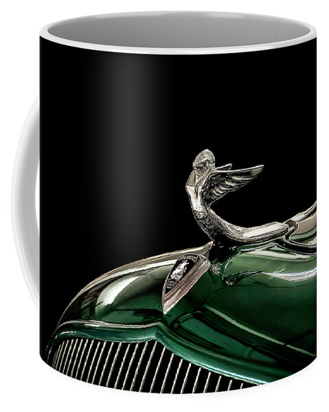 Vintage Coffee Mug featuring the digital art 1933 Plymouth Mascot by Douglas Pittman