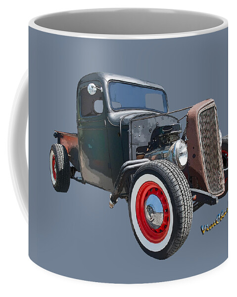 1936 Coffee Mug featuring the photograph 1936 Rat Rod Chevy Pickup by Chas Sinklier