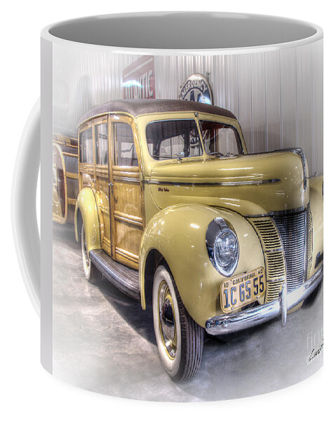 1940 Coffee Mug featuring the photograph 1940 Ford Woodie by Louise Reeves