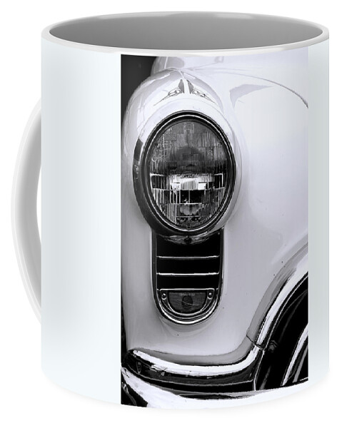 Automobile Coffee Mug featuring the photograph 1952 Olds Headlight by Ron Roberts