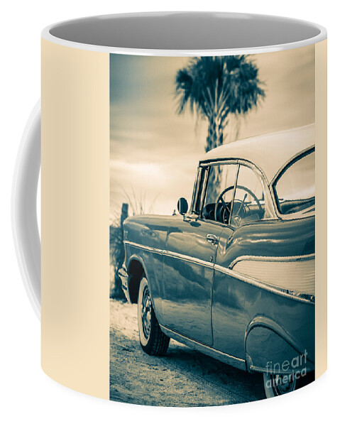 11x14 Coffee Mug featuring the photograph 1957 Chevy Bel Air Standard 11x14 by Edward Fielding