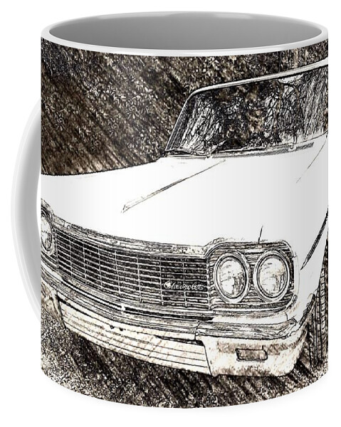 1964 Impala Coffee Mug featuring the digital art 1964 Impala by Morgan Carter