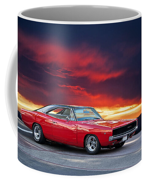 Alloy Coffee Mug featuring the photograph 1968 Dodge Charger I by Dave Koontz