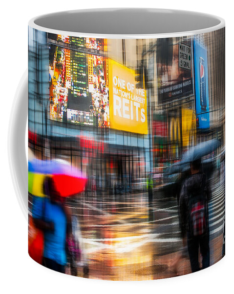 Nyc Coffee Mug featuring the photograph A Rainy Day In New York by Hannes Cmarits