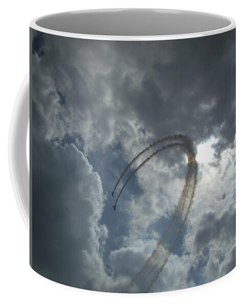 River Coffee Mug featuring the photograph Aerial Display by Steve Kearns