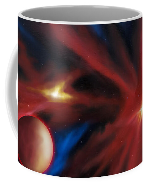 James C. Hill Coffee Mug featuring the painting Agamnenon Nebula by James Hill