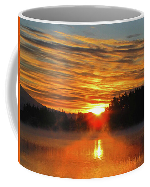 American Lake Sunrise Coffee Mug featuring the photograph American Lake Sunrise by Tikvah's Hope
