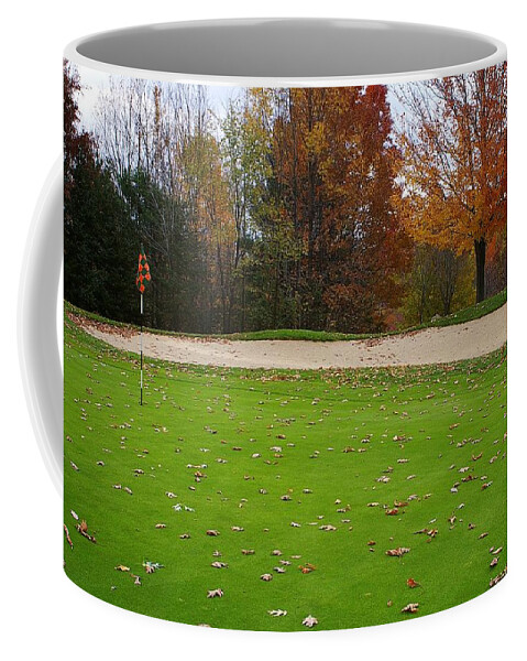 Golf Coffee Mug featuring the photograph Autumn on the Green #2 by Randy Pollard