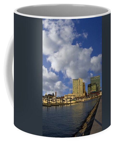 Baltimore Coffee Mug featuring the photograph Baltimore Inner Harbor Skyline Marina #2 by Susan Candelario