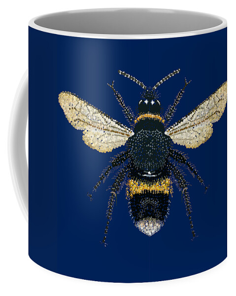 Bumblebee Coffee Mug featuring the digital art BumbleBee Bedazzled by R Allen Swezey