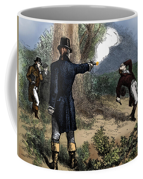 Government Coffee Mug featuring the photograph Burr-hamilton Duel, 1804 by Science Source
