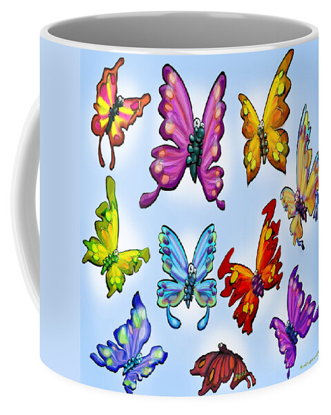 Butterfly Coffee Mug featuring the digital art Butterflies by Kevin Middleton