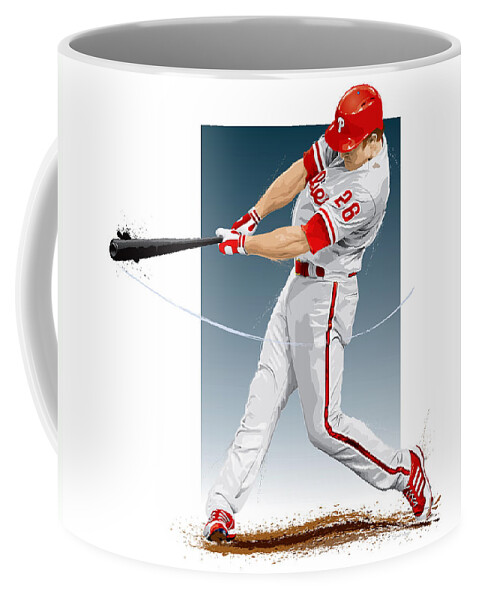 Chase Utley Coffee Mug featuring the digital art Chase Utley #2 by Scott Weigner