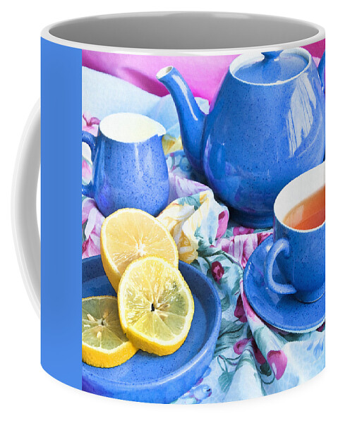 Square Format Coffee Mug featuring the photograph Do You Take Lemon? by Theresa Tahara