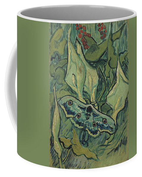Butterflies Coffee Mug featuring the painting Emperor Moth #2 by Vincent Van Gogh