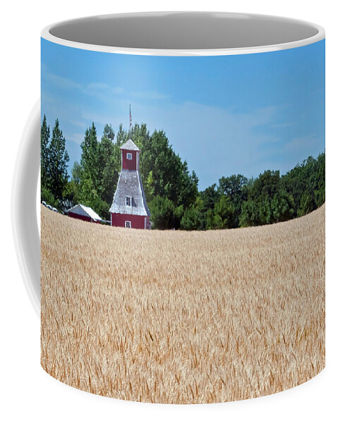 Farm Building Coffee Mug featuring the photograph Fox Tower #2 by Keith Armstrong