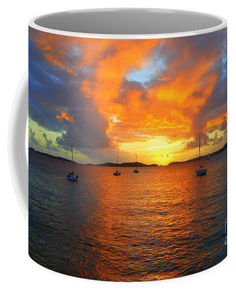 Frank Bay Coffee Mug featuring the photograph Frank Bay St. John U. S. Virgin Islands Sunset #2 by Catherine Sherman