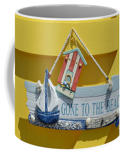 Gone Coffee Mug featuring the photograph Gone To The Beach by Wendy Wilton