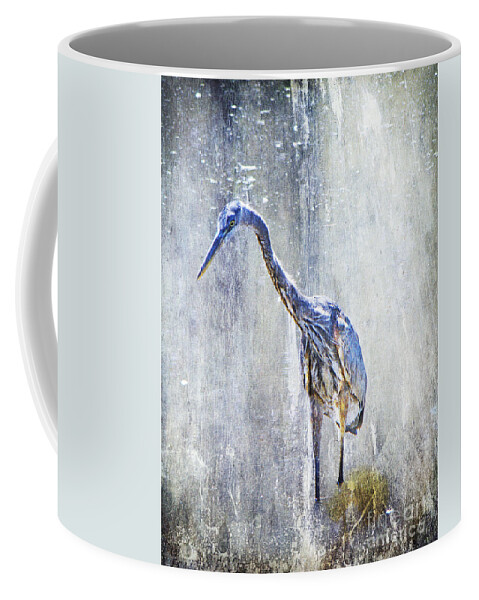 Heron Coffee Mug featuring the photograph Great Blue Heron - Ardea herodias by Carol Senske
