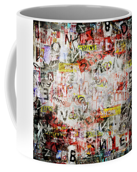 Grunge Coffee Mug featuring the digital art Grunge textured background by Jelena Jovanovic