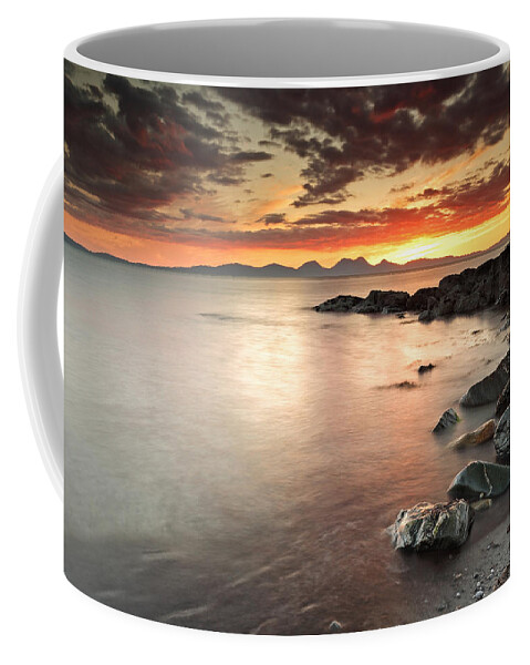 Sunset Coffee Mug featuring the photograph Jura Sunset by Grant Glendinning