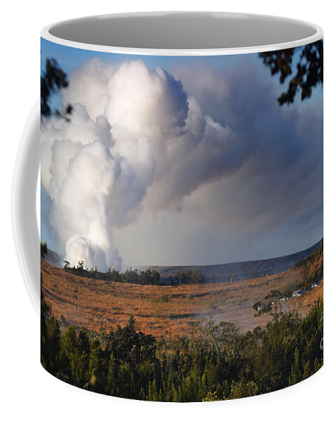 Steam Eruption Coffee Mug featuring the photograph Kilauea Volcano #2 by Stephen & Donna O'Meara