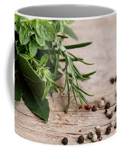 Lorel Coffee Mug featuring the photograph Kitchen Herbs #2 by Nailia Schwarz