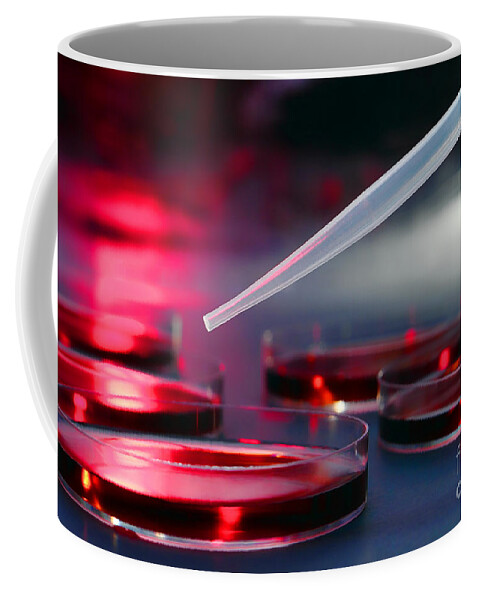 Biology Coffee Mug featuring the photograph Laboratory Experiment in Science Research Lab #2 by Olivier Le Queinec