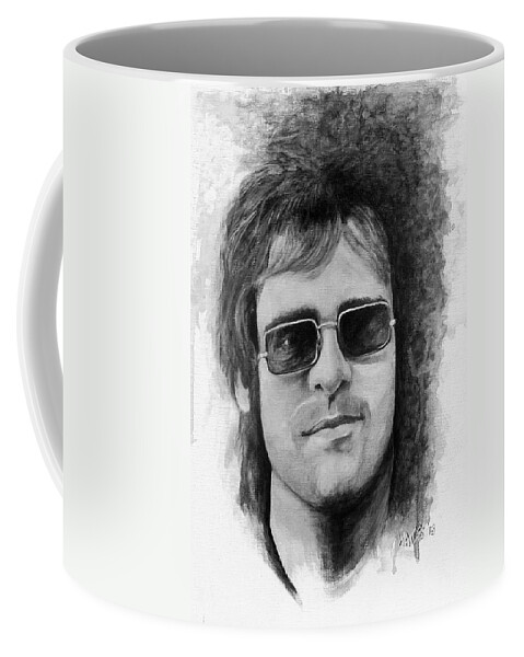 Elton John Coffee Mug featuring the painting Madman Across The Water by William Walts