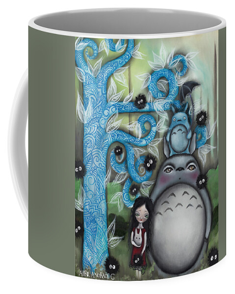 Gothic Art Coffee Mug featuring the painting My Friend by Abril Andrade