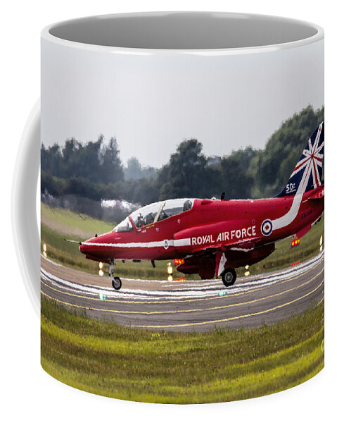 Red Arrows Coffee Mug featuring the photograph Red Arrow #2 by Airpower Art