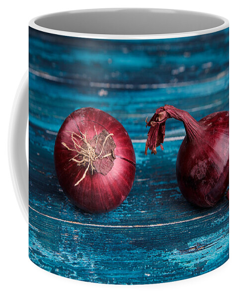 Onion Coffee Mug featuring the photograph Red Onions by Nailia Schwarz