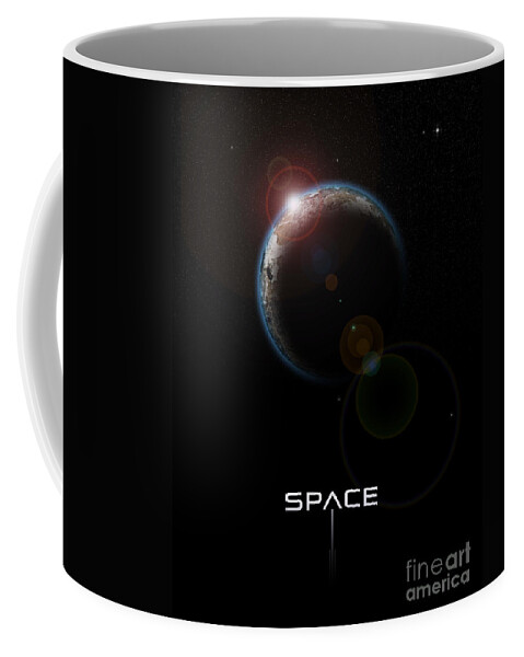 Space Coffee Mug featuring the digital art Space #4 by Phil Perkins