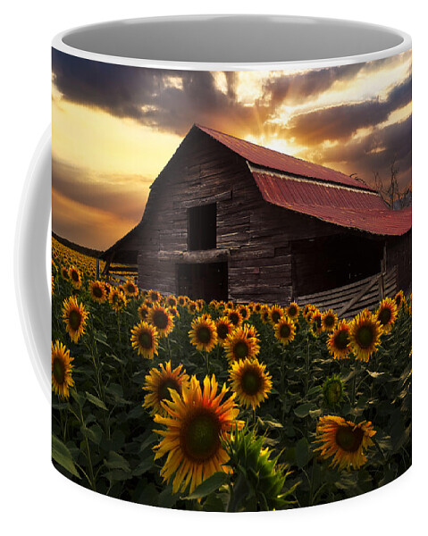 Sunflowers Coffee Mug featuring the photograph Sunflower Farm by Debra and Dave Vanderlaan