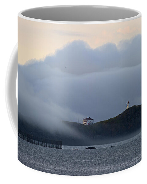 Festblues Coffee Mug featuring the photograph Swallowtail Lighthouse... by Nina Stavlund