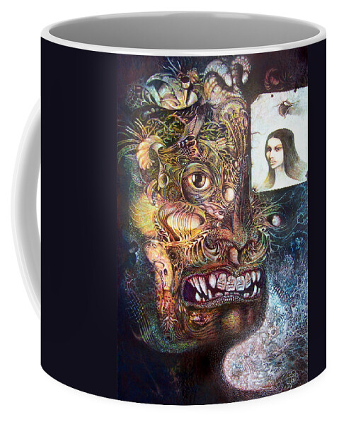 Mythology Coffee Mug featuring the painting The Beast of Babylon #1 by Otto Rapp